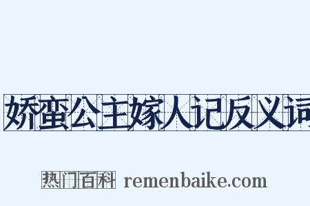 娇蛮公主嫁人记反义词是什么意思的图片